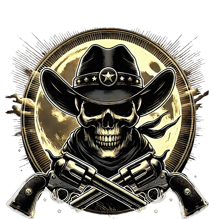 Outlaw Justice Cowboy Skull Guns For Western Lovers T-Shirt