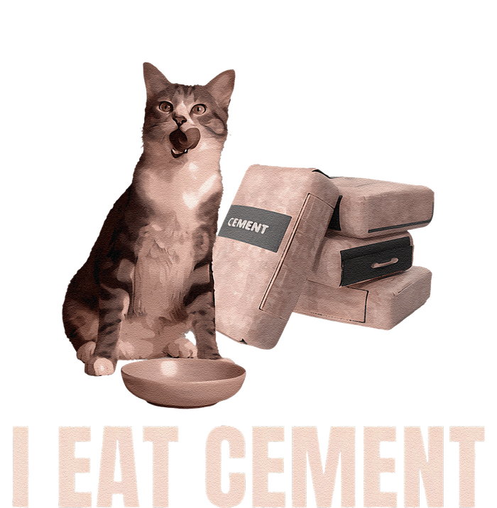 Meme I Eat Cement Cursed Cat Funny Oddly Specific T-Shirt