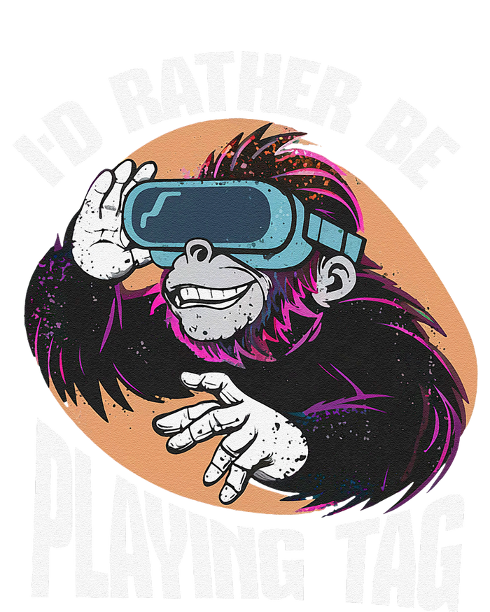 Bruh ID Rather Be Playing Tag Monkey Video Game Gorilla T-Shirt