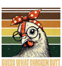 Funny Chicken With Bandana Glasses Guess What Chicken Butt T-Shirt