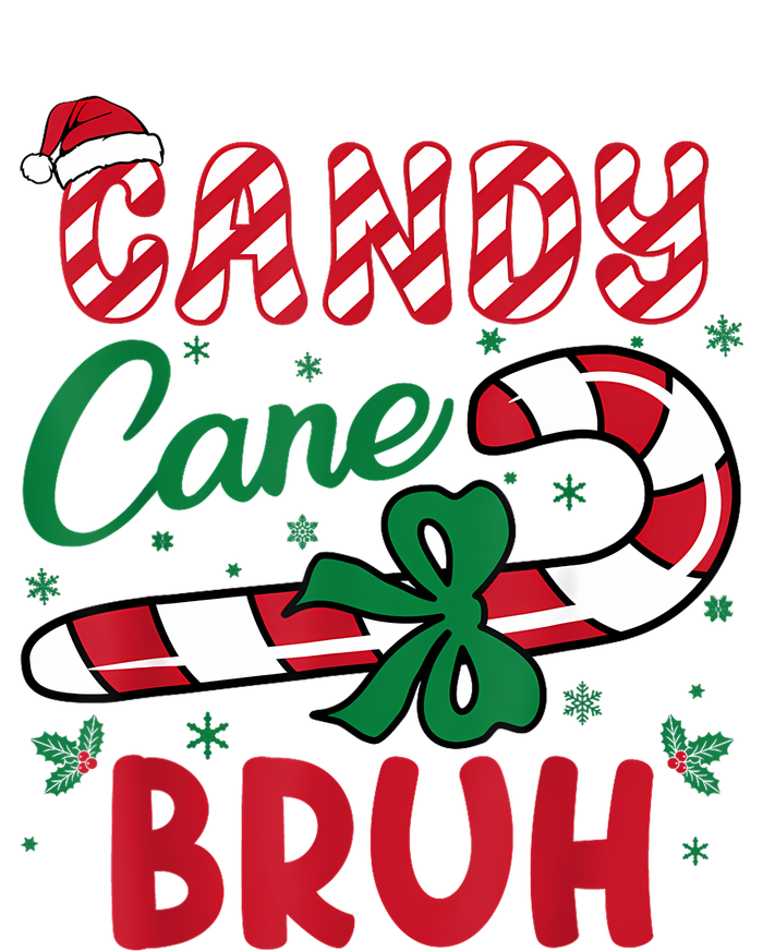 Candy Cane Bruh Funny Christmas Holiday T-Shirt