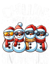 Chillin With My Snowmies Funny Snowman Christmas Women T-Shirt