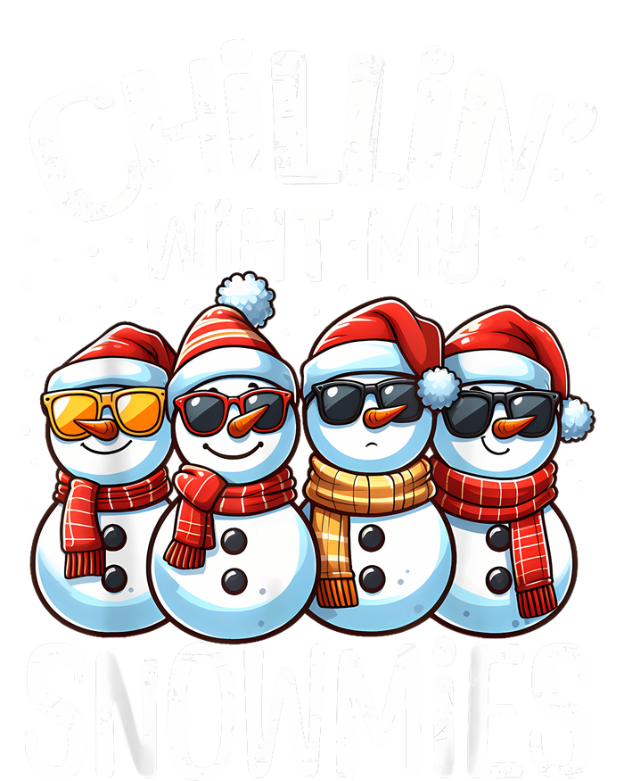 Chillin With My Snowmies Funny Snowman Christmas Women T-Shirt