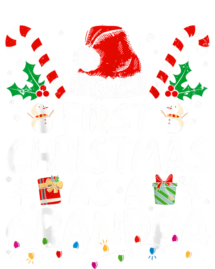 First Christmas As Grandpa 2024 Family Matching New Grandpa T-Shirt