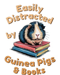 Easily Distracted By Guinea Pigs & Books Funny Guinea Pig Long Sleeve Shirt