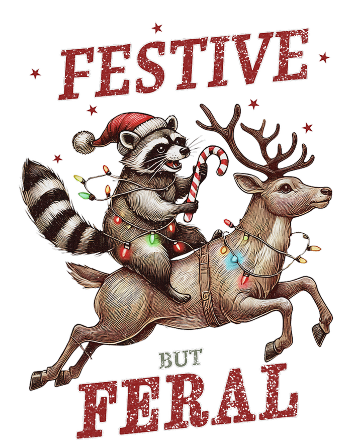 Christmas Raccoon Xmas Holiday Women's Knotted Racerback Tank