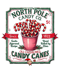 Old Fashioned North Pole Candy Cane Company Elf Christmas Women's V-Neck T-Shirt