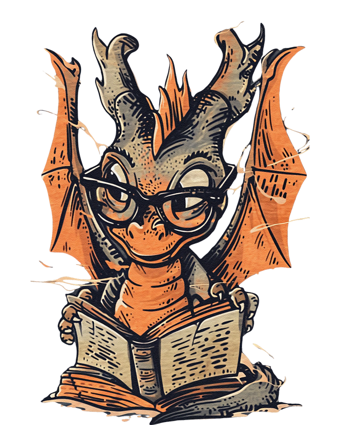 Bookworm Dragon Little Reader T-Shirt