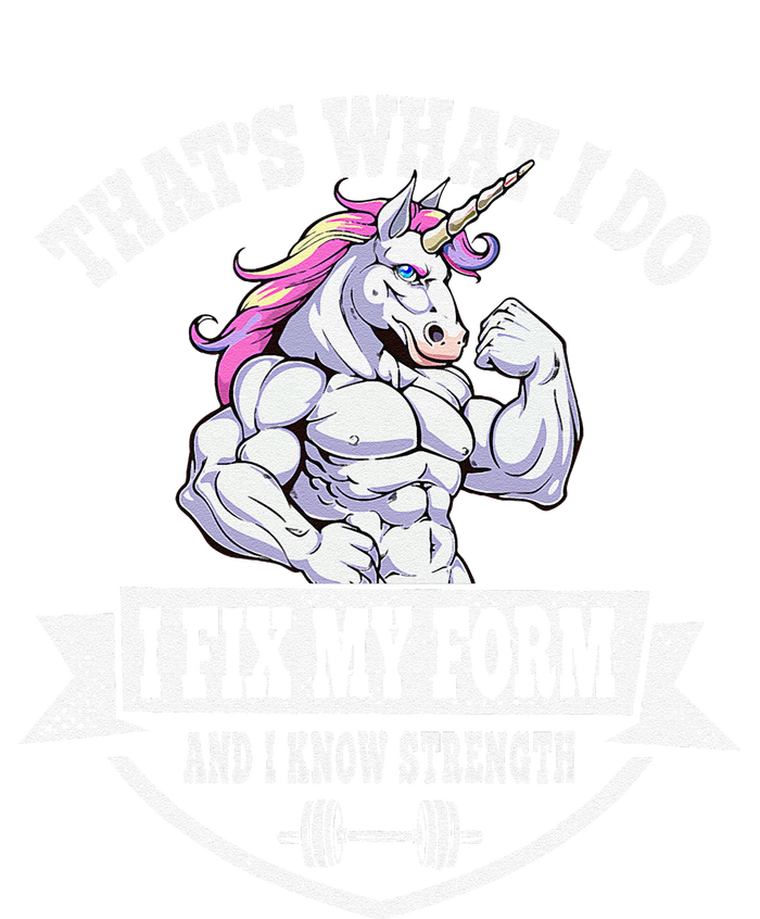 I Fix My Form Funny Unicorn Workout Training T-Shirt