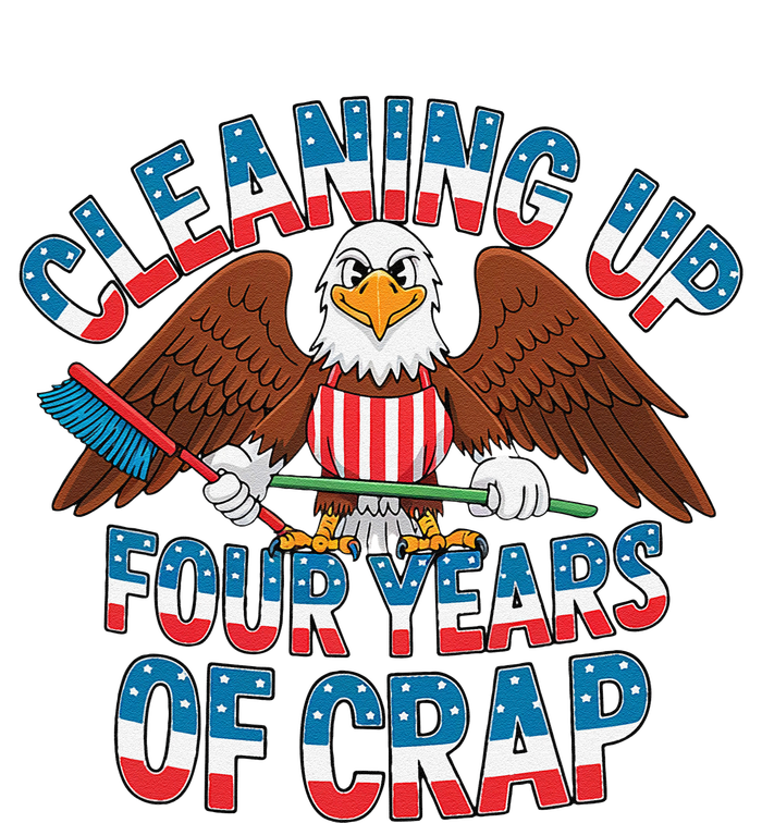 Cleaning Up Four Years Of Crap Trump Eagle American Flag Sustainable Beanie