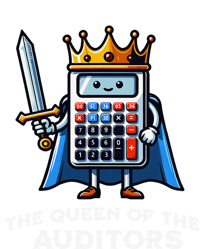 Auditor Queen Funny Illustration Calculator Tax Auditing T-Shirt