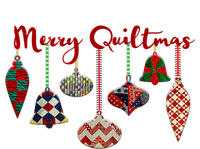 Funny Merry Quiltmas Quilting Christmas Ornament Sewing Grommeted Golf Towel