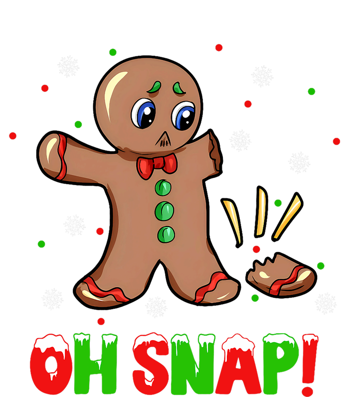 Funny Oh Snap Gingerbread Man Christmas Cookie Xmas Flat Bill Trucker Hat