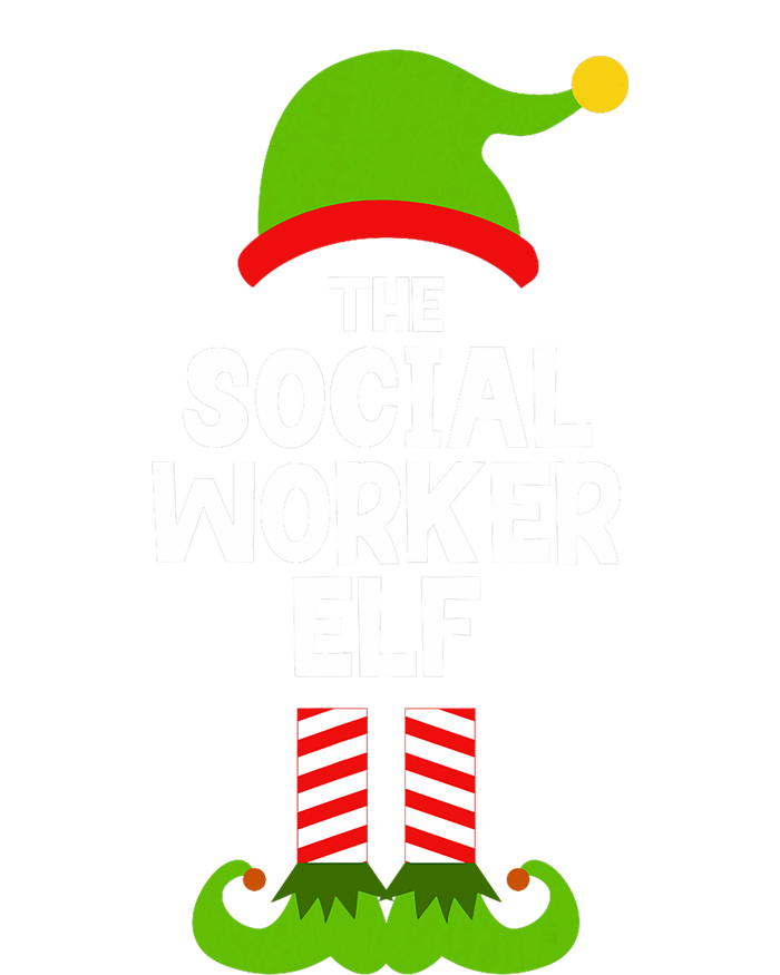 Funny The Social Worker Elf Christmas Matching Family Party T-Shirt