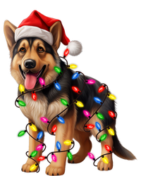 German Shepherd Christmas Lights Santa Hat Dog Lover Sweatshirt