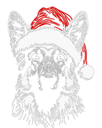 German Shepherd Santa Hat Christmas Xmas Pajama Women's Perfect Tri Rocker Tank