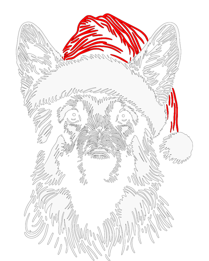 German Shepherd Santa Hat Christmas Xmas Pajama Women's Perfect Tri Rocker Tank