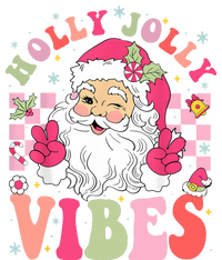 Holly Jolly Vibes Groovy Cute Santa Claus Christmas Insulated Varsity Jacket