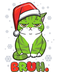 Funny Christmas Bruh Grumpy Grinch Cat T-Shirt