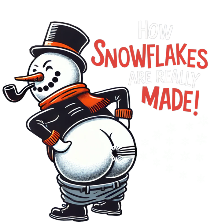 How Snowflakes Are Made Funny Winter Snowman Insulated Varsity Jacket