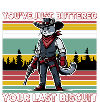 YouVe Just Buttered Your Last Biscuit Western Cowboy Cat Women's Tri-Blend 3/4-Sleeve Raglan Shirt