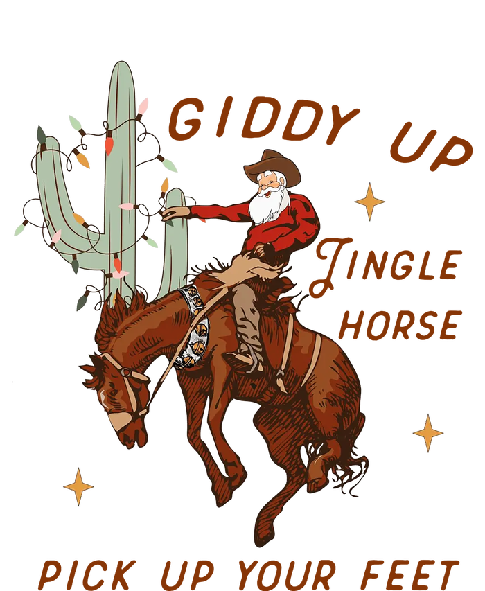 Giddy Up Jingle Horse Pick Up Your Feet Western Christmas Santa Doggie Tank