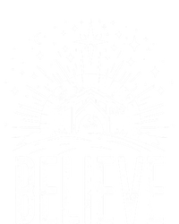 Believe Christmas Religious Nativity Jesus Ger Gift T-Shirt