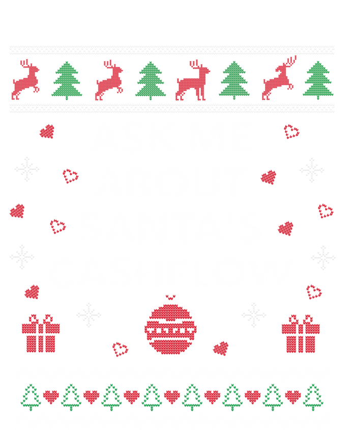 Ask Me About Santas Cash Flow Accountant Ugly Christmas Meaningful Gift Short Acrylic Beanie