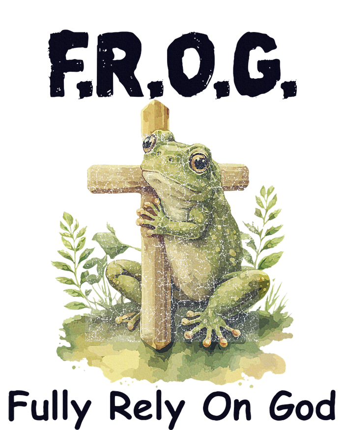 F.R.O.G Fully Rely On God Funny Green Frog T-Shirt