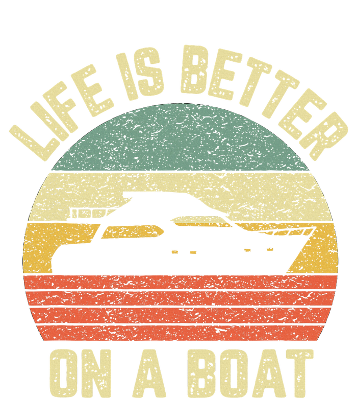 Funny Boating Retro Gift Life Better On A Boat Captain Women's Pullover Hoodie