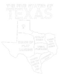 Five States Of Texas Funny Maps Of Dallas Houston Austin T-Shirt