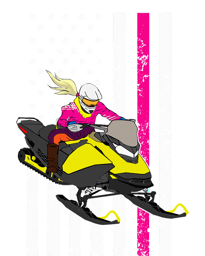 American Snowmobile Rider American Flag Snowmobile Ladies PosiCharge Competitor Racerback Tank