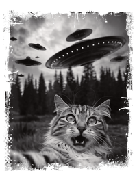 Cat Selfie With Ufo Alien Funny Cat Graphic T-Shirt