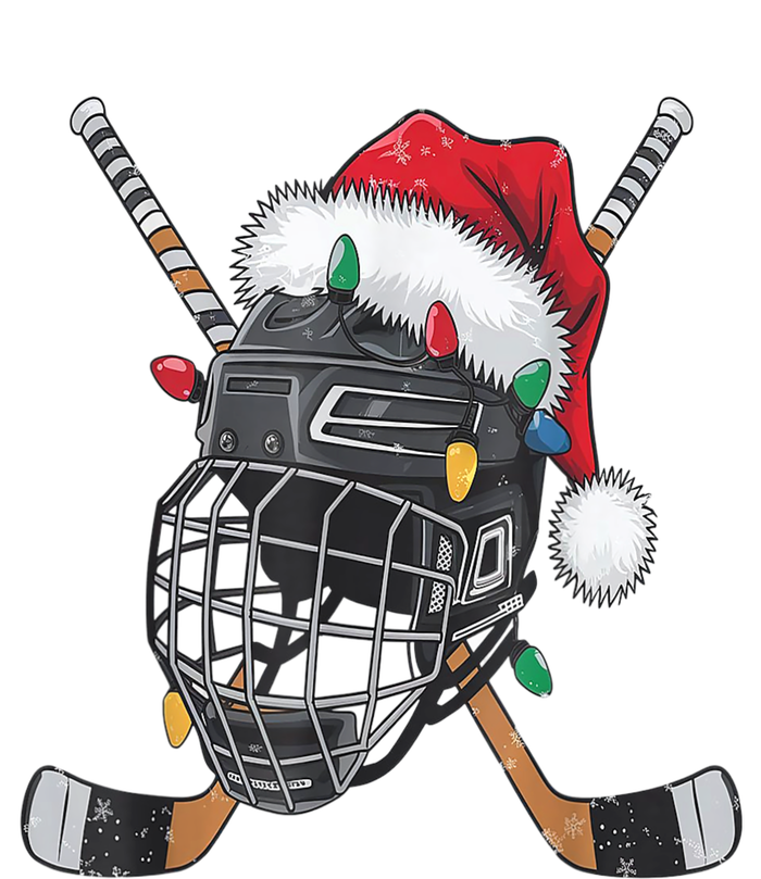 Christmas Ice Hockey Helmet Santa Xmas T-Shirt