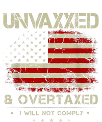 Unvaxxed And Overtaxed Vintage Distressed Usa Flag T-Shirt