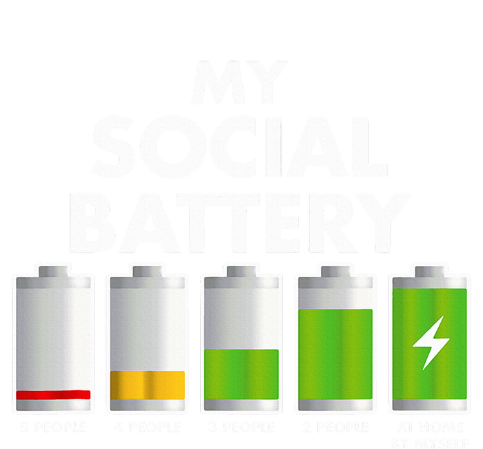 Funny Introvert Gift My Social Battery With People Doggie Tank