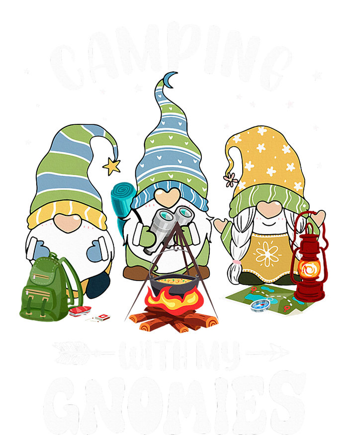 Camping With My Gnomies Funny Gnome Camp Women's Crop Top Tee