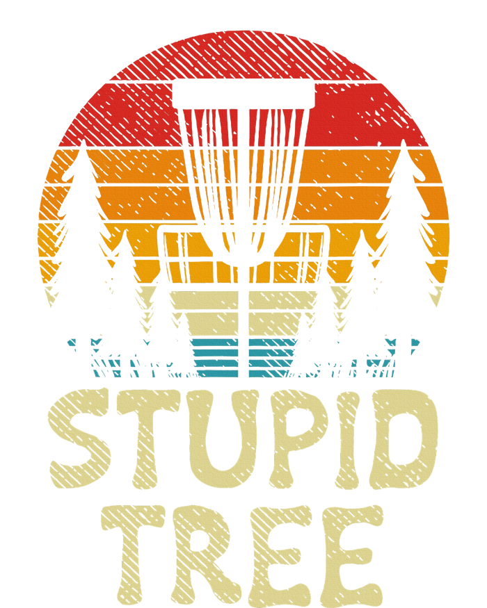 Stupid Tree Disc Golf Basket Retro Frisbee Golfing Golfer T-Shirt