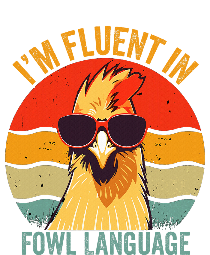 I’M Fluent In Fowl Language Chicken PosiCharge RacerMesh Polo