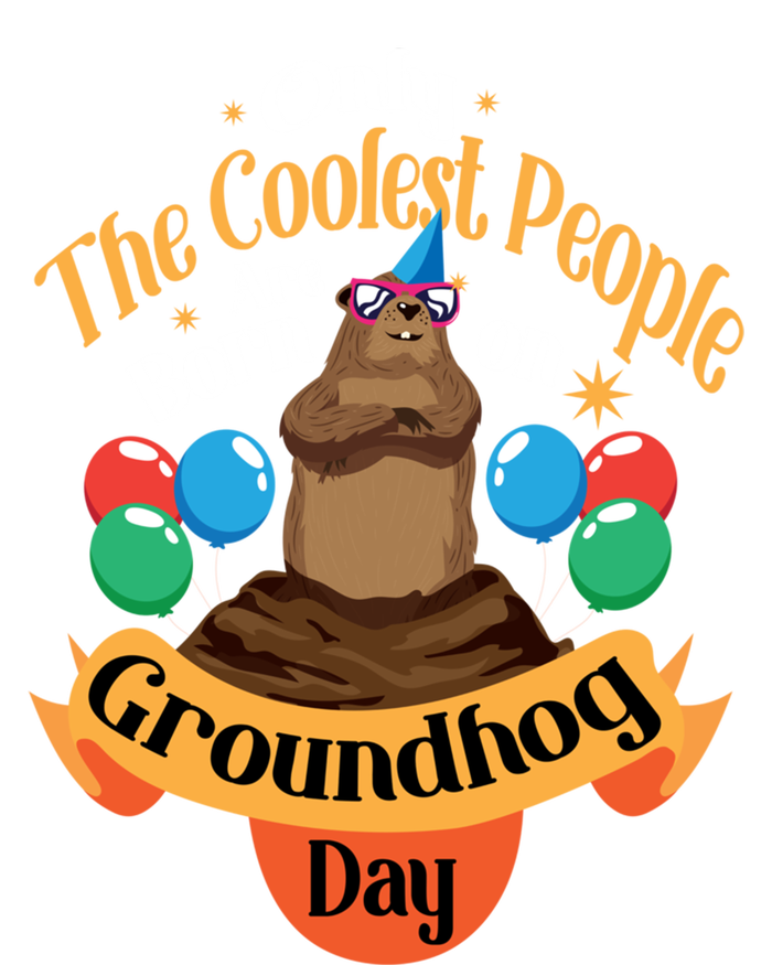 Coolest People Born On Groundhog Day Cute Birthday Party Funny Gift Mesh Reversible Basketball Jersey Tank