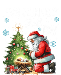 Every Knee Shall Bow Santa Christmas Nativity Scene Xmas Gift T-Shirt