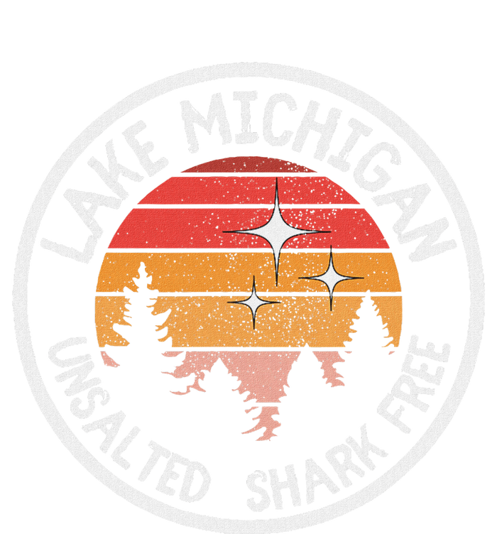 Lake Michigan Retro Unsalted Shark Free Lake Mi Vacation Ladies PosiCharge Competitor Racerback Tank