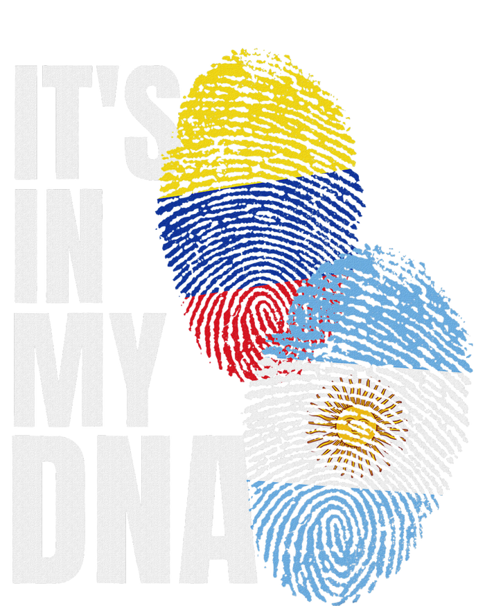 Colombian And Argentinian Dna Mix Flag Heritage Performance Long Sleeve Polo