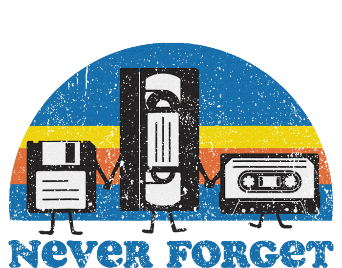 Never Forget Cassette Tape Vhs Gamer Old School Women's Tri-Blend 3/4-Sleeve Raglan Shirt