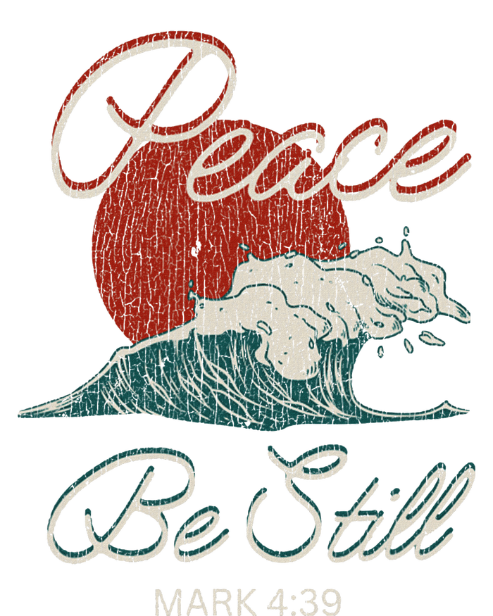 Vintage Peace Be Still Mark 439 Life Waves Christian Women's Long Sleeve Flannel Pajama Set 