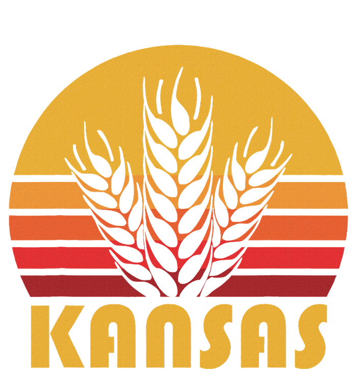 Retro Kansas Wheat  Vintage Grain Farming Gift T-Shirt