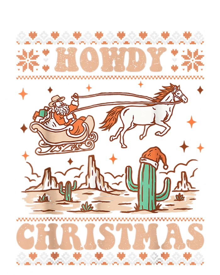 Howdy Christmas Ugly Cow Santa Riding Horse Gift T-Shirt