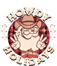 Howdy Holidays Cow Santa Christmas West Lifestyle Funny Gift T-Shirt