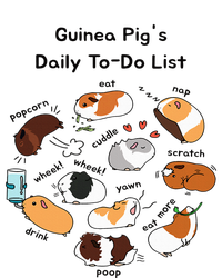 Guinea Pig Daily Todo List Funny Cute Guinea Pig Lover T-Shirt