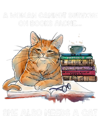 A Woman Cannot Survive On Books Alone She Also Needs A Cat Softstyle Adult Sport Polo